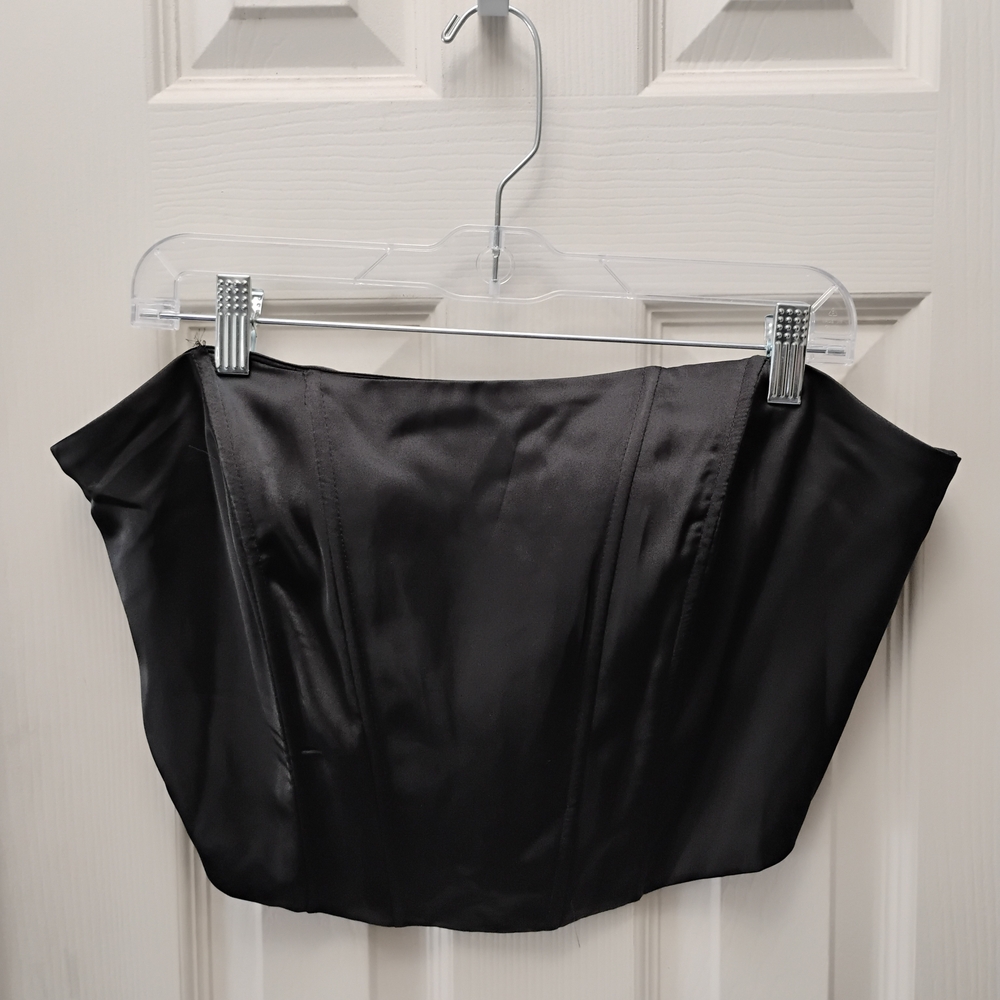 Fashion Nova Black Textured Two Piece Set